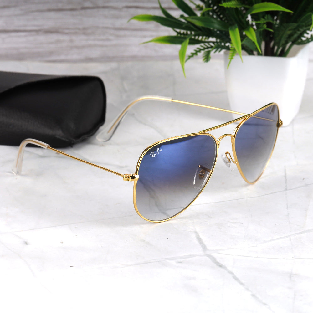 Classic Pilot 3O26 Gold-Grey DC Shade Sunglass with gold frame and UV 400 protection from JUO INDIA.